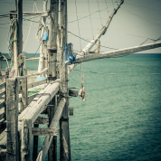 Ansicht des Trabucco „Mimì“ bei Peschici