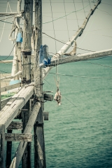 Ansicht des Trabucco „Mimì“ bei Peschici